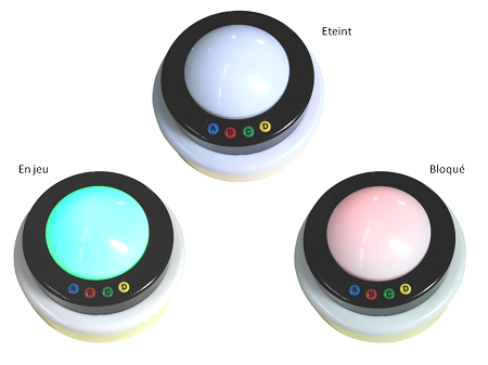 Quiz Answer Game Buzzer Système autonome avec boutons lumineux LED 8  joueurs Câbles de 0,9 m (système 2e génération) 